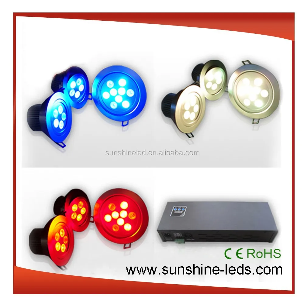 CE ROHS одобрен 9*3 Вт RGB/RGBW Пульт дистанционного управления DMX512 светодиодный потолочный светильник/потолочный