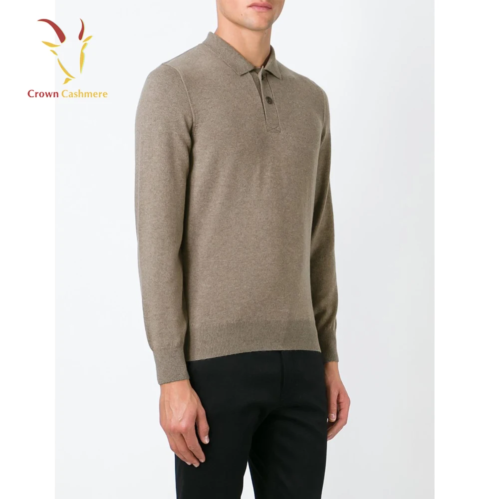 mens long sleeve polo sweater