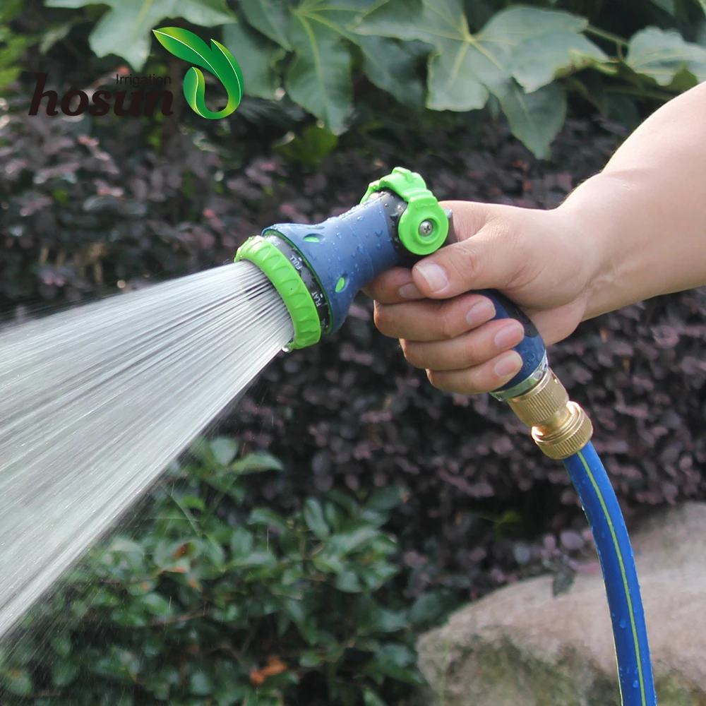 Thumb Control 8 Pattern Garden Hose Nozzle
