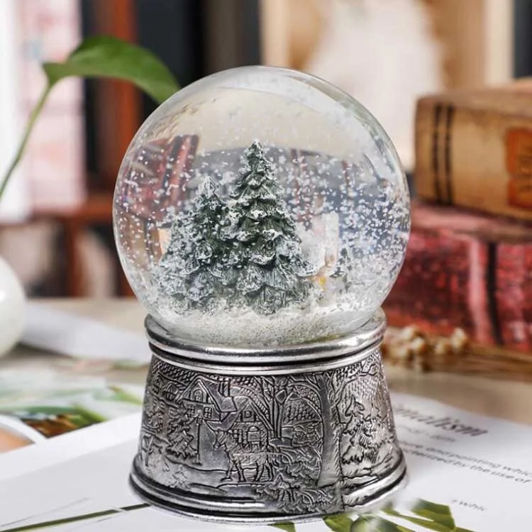 2019 китайский поставщик, рождественские снежинки, санта-клаус, водный снежный шар с выдувкой снега