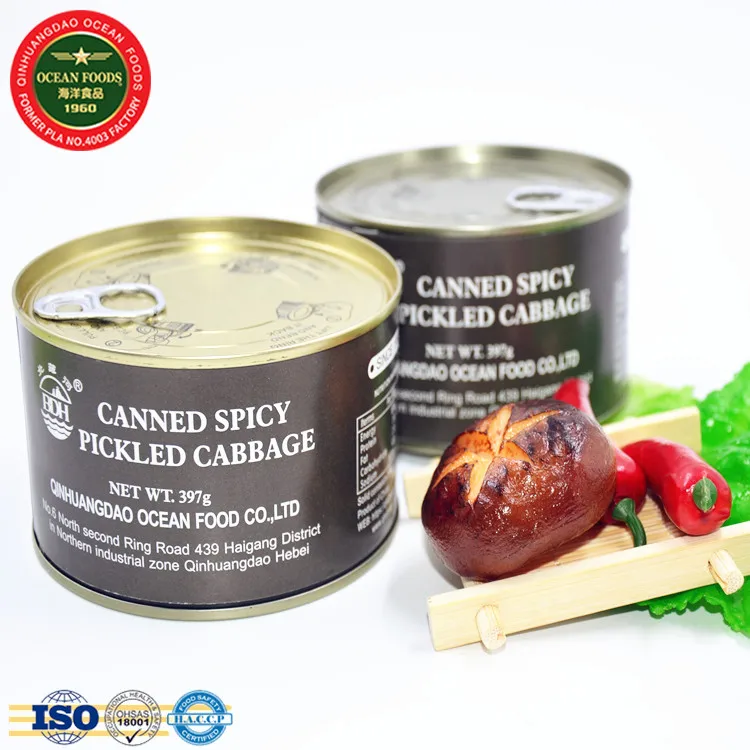 Canned Vegetables Ebt Eligible Tinned Spicy Pickled Cabbage - China Instant  Food, Salad Canned