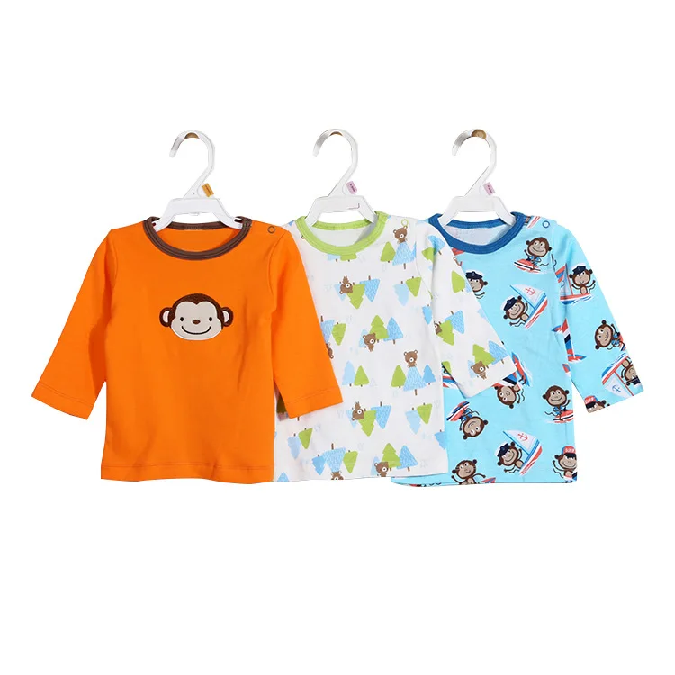 Оптовая продажа, футболка с длинным рукавом для маленьких мальчиков/детская одежда M6031504