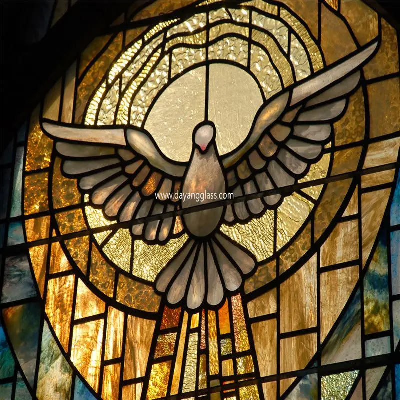 ティファニー スタジオ ヴィンテージ ステンドグラス 3人の天使 教会の