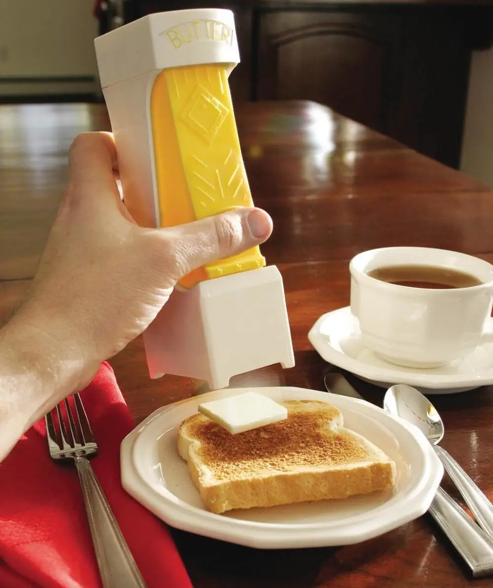 Butter Cheese Slicer One Click Stick Butter Cutter with Stainless Steel Blade Home Kitchen