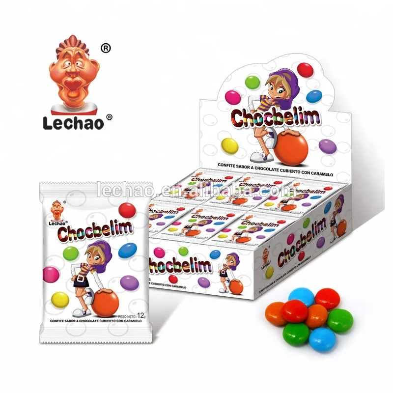 Bulk Candies Colorful Round Small Chocolate Candy Snacks Halal Confectionery Candy Wholesale Milk Chocolate Bean