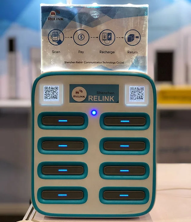 Аренда портативного зарядного устройства, Универсальная мобильная зарядная станция со светодиодной рекламой