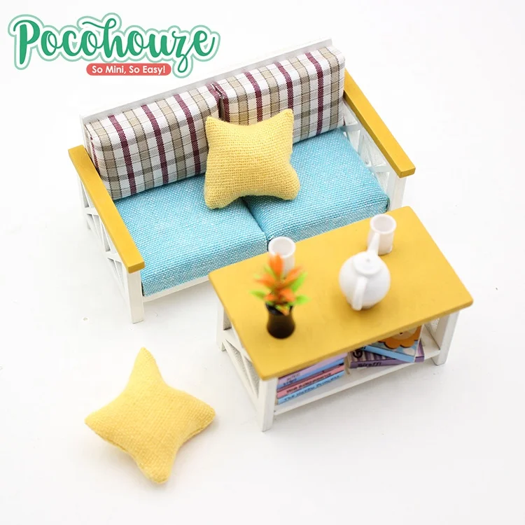 Новый дизайн, детский деревянный кукольный домик «сделай сам», набор миниатюрной мебели, игрушка