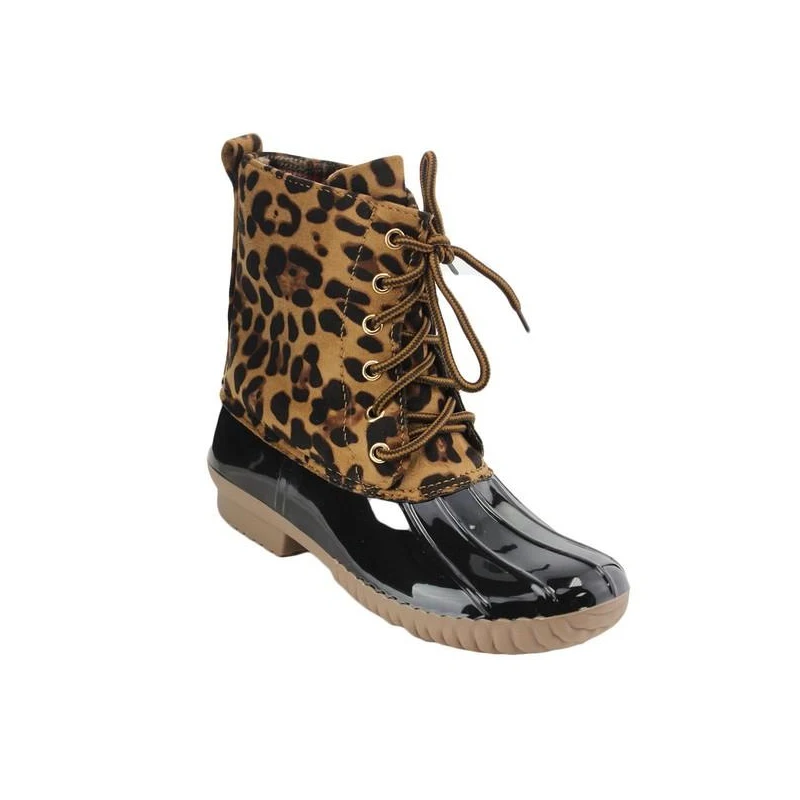 leopard duck boots wholesale