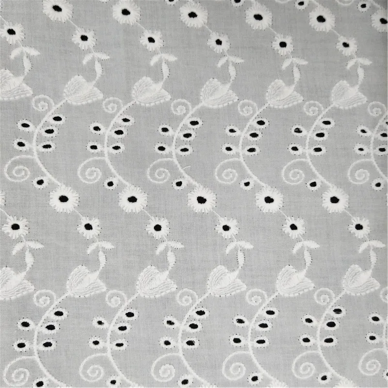 Женское белое кружевное платье из 100% хлопка с вышивкой