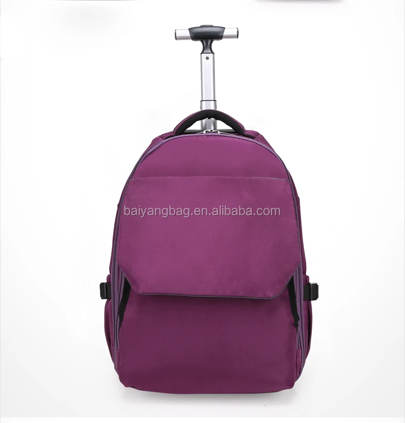 2025 Unisex Customized School Trolley Wheeled Backpack Bag with New Design for Travelling