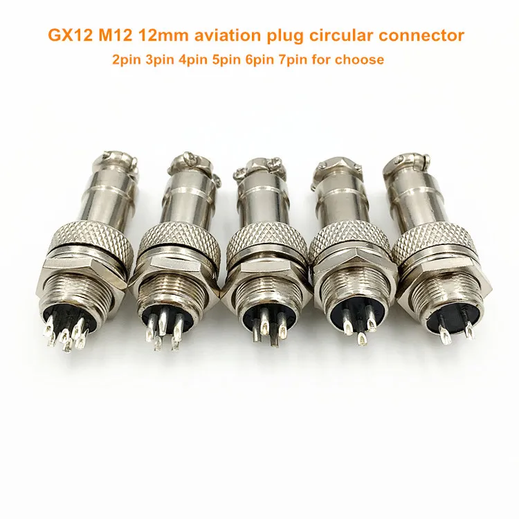 2-Pack Circular Connector Plug Size 11 - 4 Position Free Hanging Industrial Connector