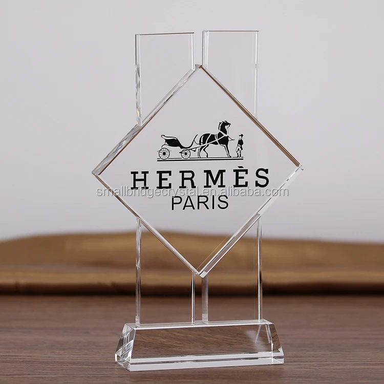 Factory Customized Design K9 Trophy Crystal Award plaques with base