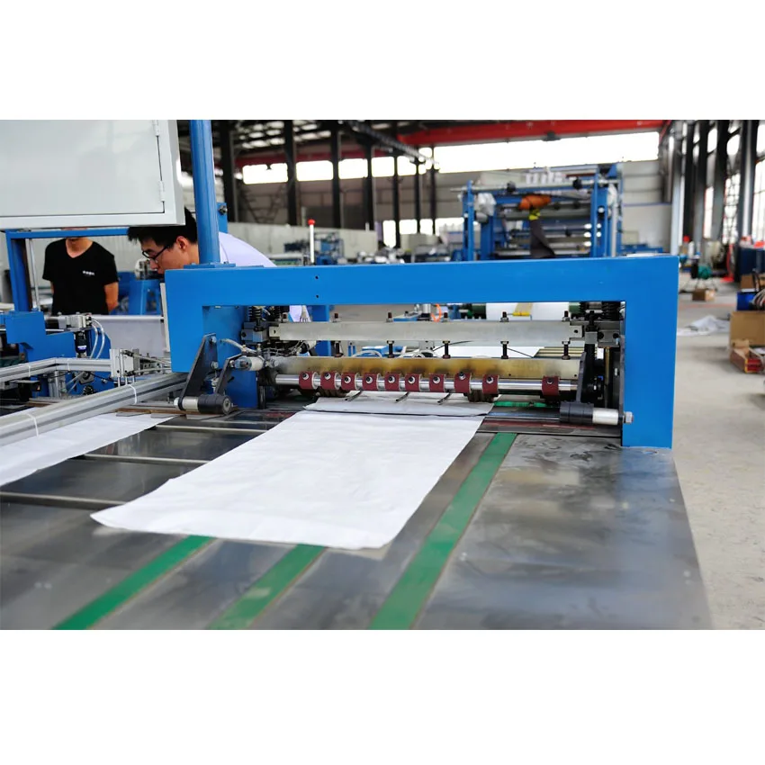 Automatic pp Woven Bag Cutting and Sewing Machine with Auto Liner Inserting