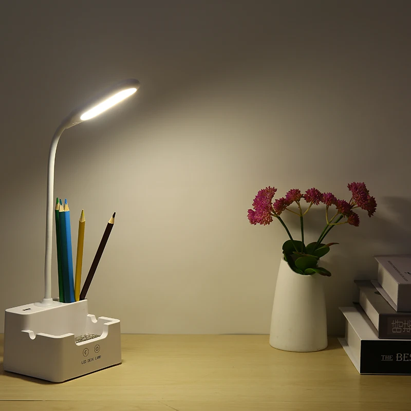 New style natural light study desk lamp portable bedside reading rechargeable Led table lamp