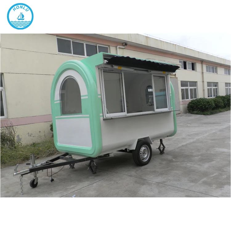 Mobile Cafe Carts Cone Trailer Pizza Shaved Ice Truck for Sale Europe