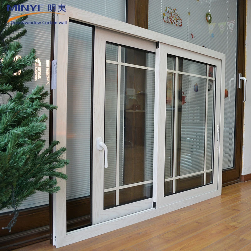 Iron Window Grill Design and Steel Window Grill Design Aluminum Sliding Window with Grid