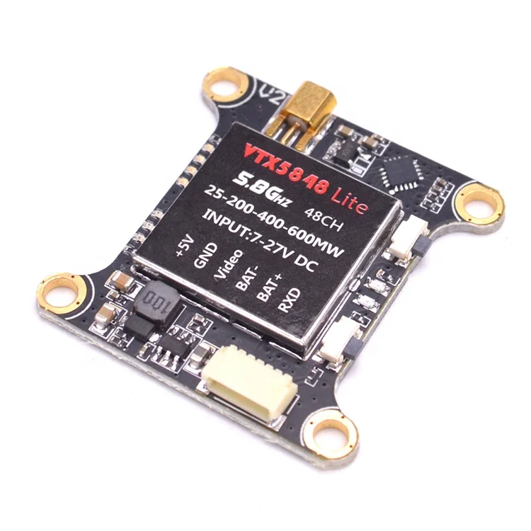 
 Переключаемый модуль видеопередатчика VTX5848 LITE 48CH 5,8G 25/100/200/400/600 мВт VTX, OSD управление для FPV радиоуправляемого дрона  