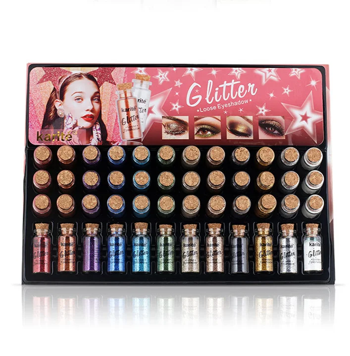 Глаза длительное радужные блестящие макияжа 12 видов цветов водонепроницаемый блеск Свободные Тени для век