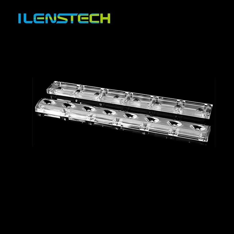 8 Leds Linear Asymmetrical Lens 10x65 Degree Led Optical Lens