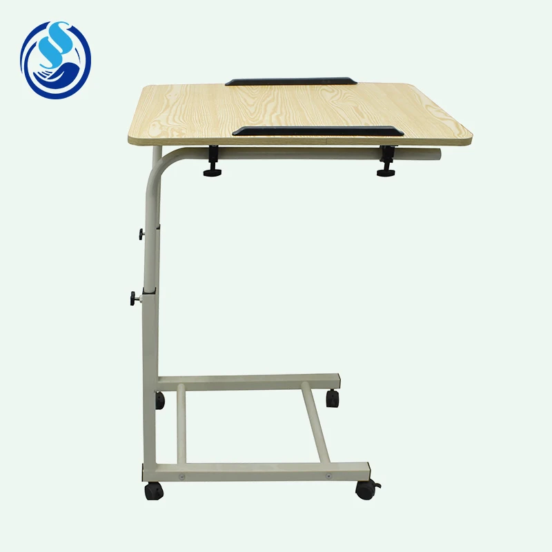 Adjustable Laptop Notebook Rolling Table Desk Stand Overbed Tiltable Tabletop 