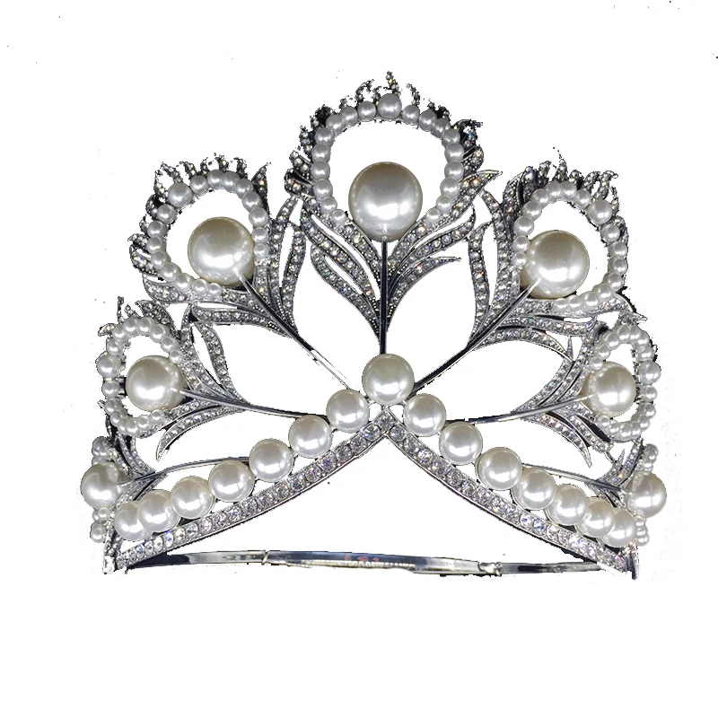 ミスユニバースクラウンフルラウンドクラウンパールピーコックティアラページェント - Buy Miss Universe Crown,Full  Round Crown Pearl,Peacock Tiara Pageant Product on Alibaba.com