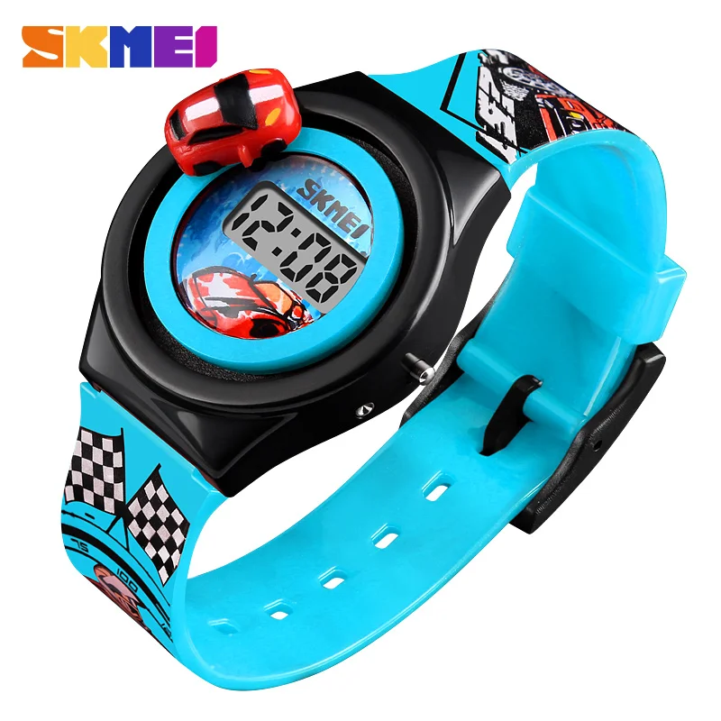 SKMEI Cartoon Car Kids' Digital Watch