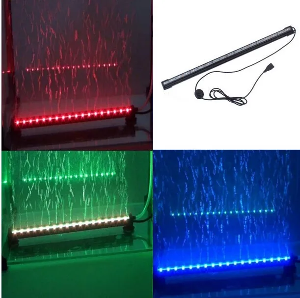 Remote RGB Colorful Air Bubble LED Aquarium Light Fish Tank Coral Lamp