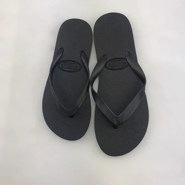 Лидер продаж низкая цена однотонные черные мужские шлепанцы на плоской подошве с принтом заказ оптовая продажа