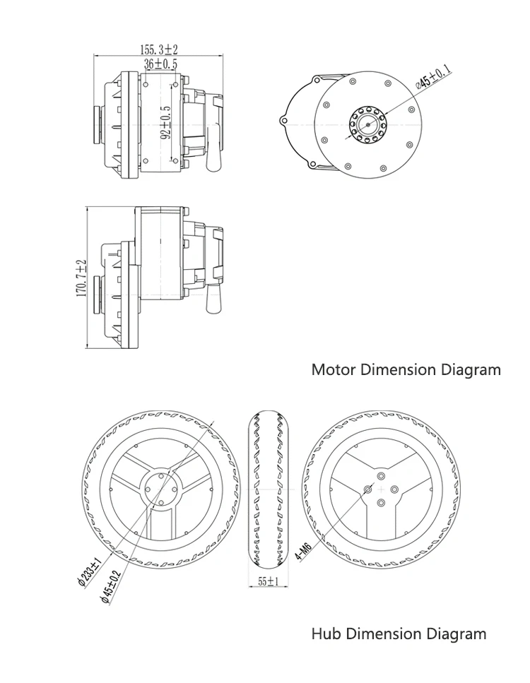 Yuanlang Wheelchair Motor 24v Brushless Wheelchair Electric Motors