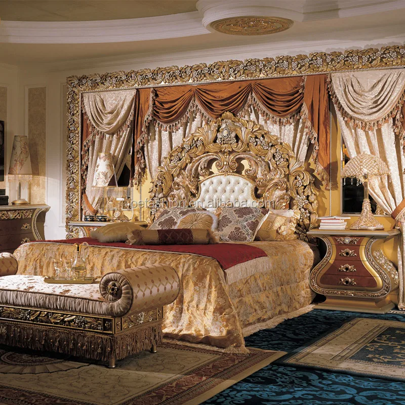 ヨーロッパの高級クラシック無垢材ハイベッド高級ヴィラフレンチ