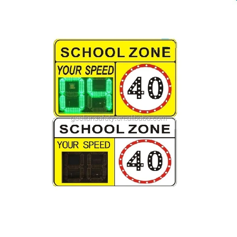 Road Safety Meter Sensor Limit Detector Display Sign Doppler Solar or AC Radar Speed Indicator Speed radar for Hockey