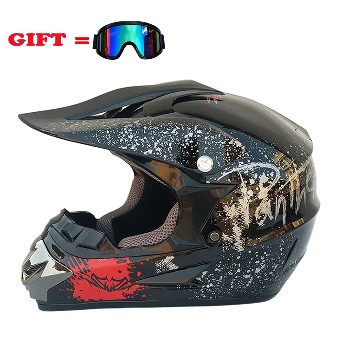 Motorcycle Helmet Off Road Bike Motocicleta Casco Motocross Protective Safe  Crash Helmet with Goggles