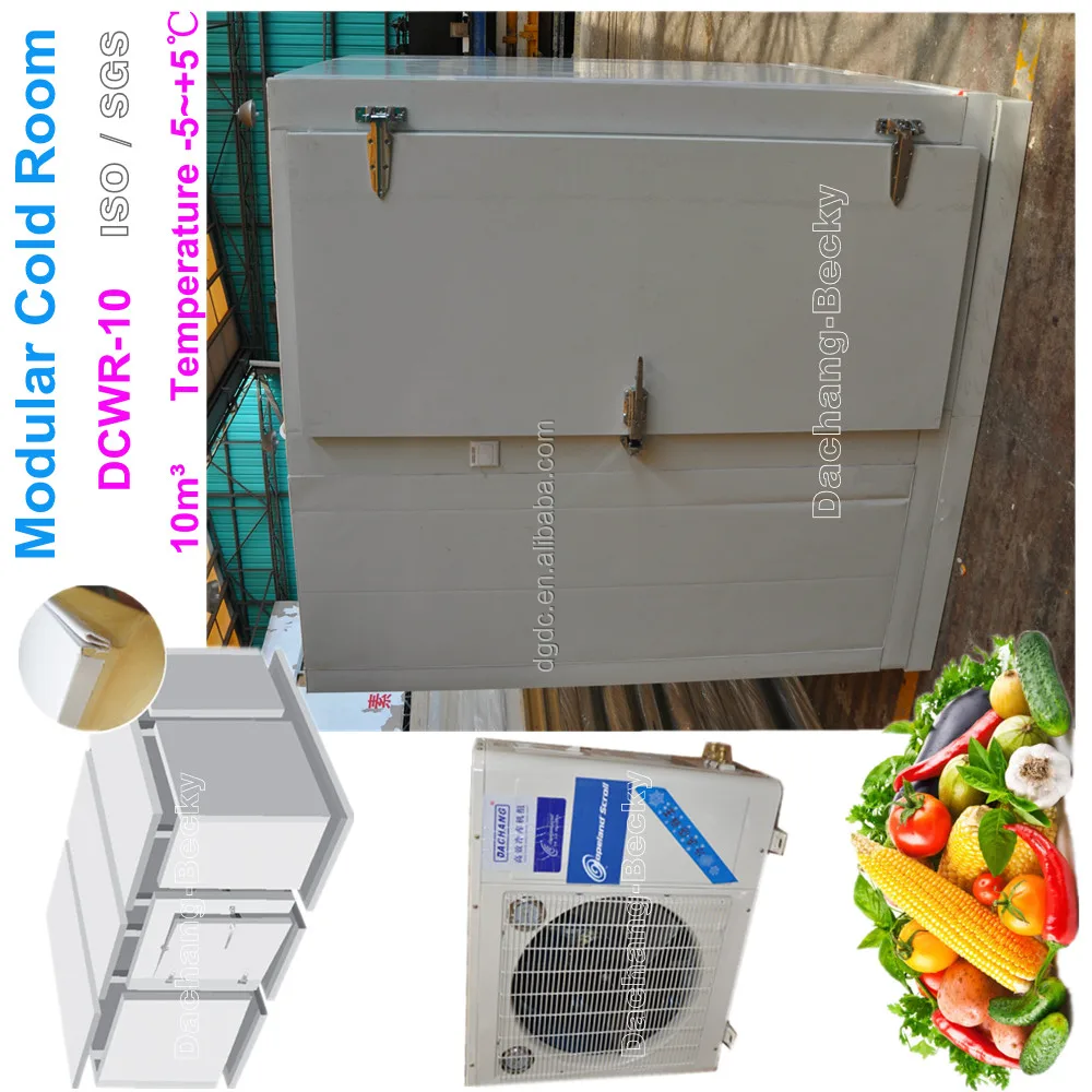 Modular Cold Room 10m3 of Vegetable Cold Storage Room Cooling Machine