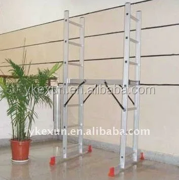 aluminum high rise and adjust work platform & ladder