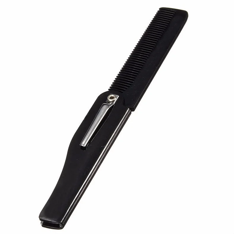 High Quality Mens Womens Beauty Handmade Folding Pocket Clip Hair Moustache Beard Comb