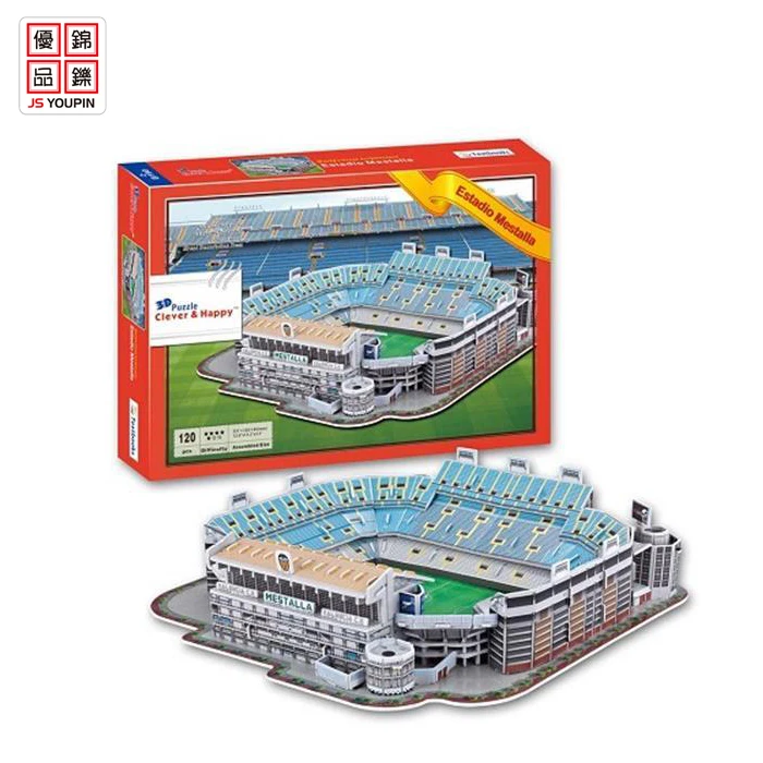 Source Professional Customization Diy Paper Puzzle Funny Assemble Wooden Estadio Mestalla Spain Stadium 3d Puzzle Toy on m.alibaba.com