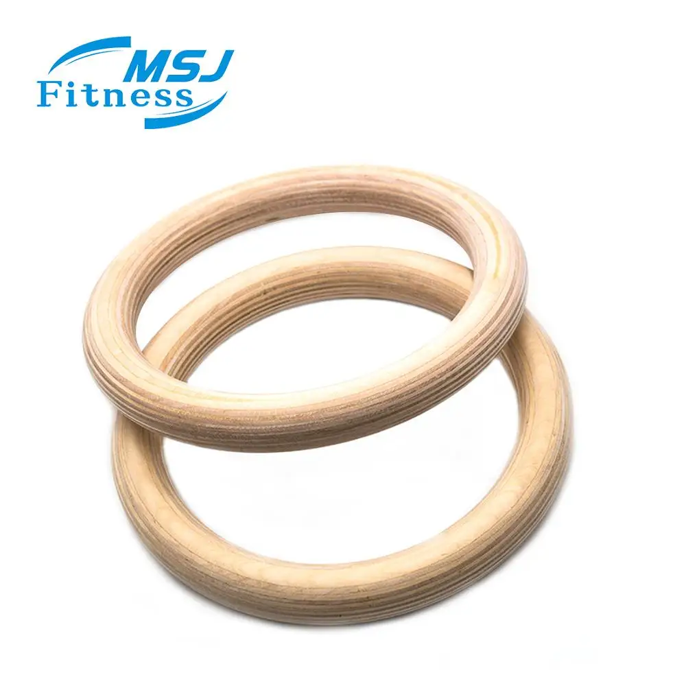 Деревянные гимнастические кольца с пронумерованными или простыми сверхпрочными регулируемыми ремешками