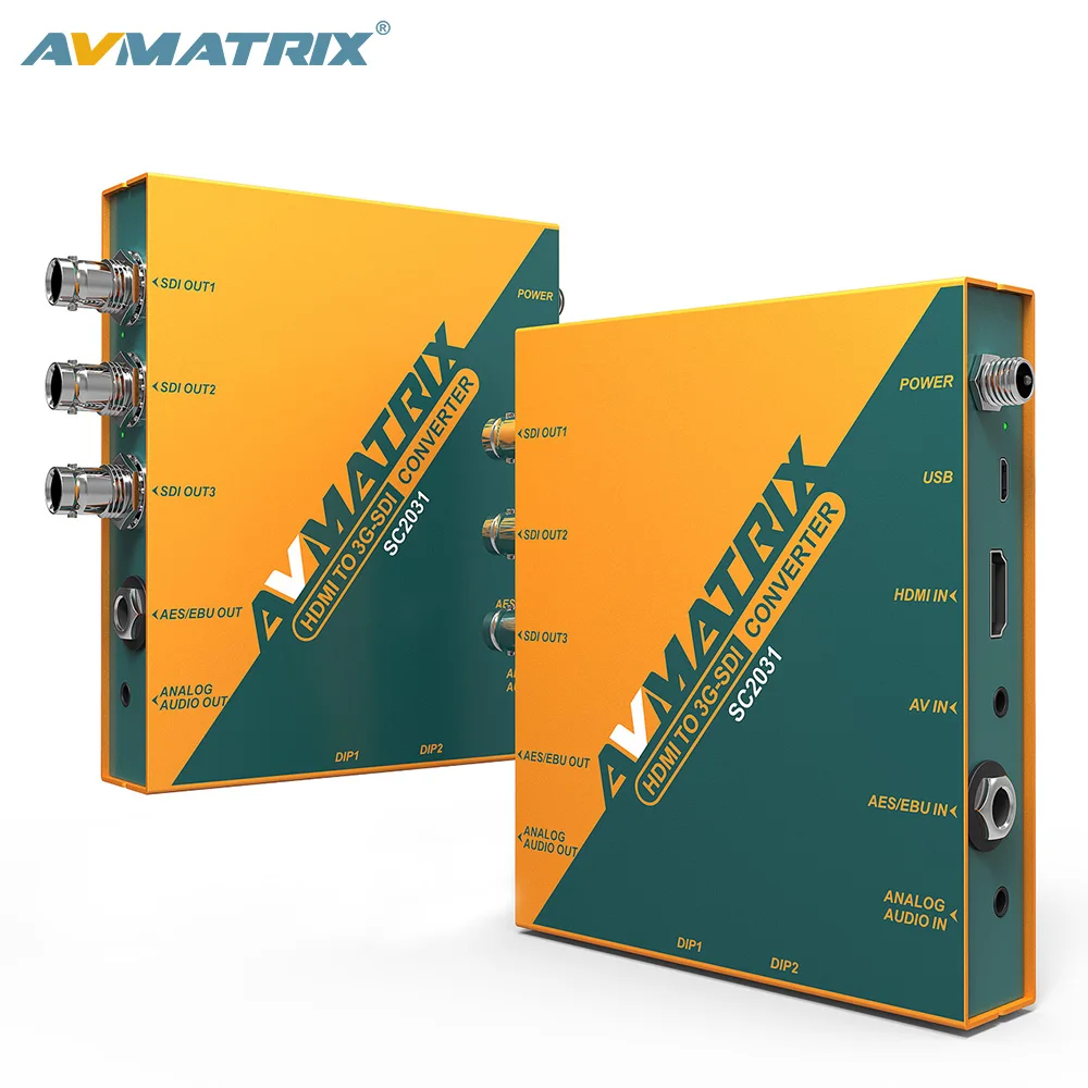 AVMATRIX Scale HDMI to SDI Converter with Audio/AES/EBU Embedded