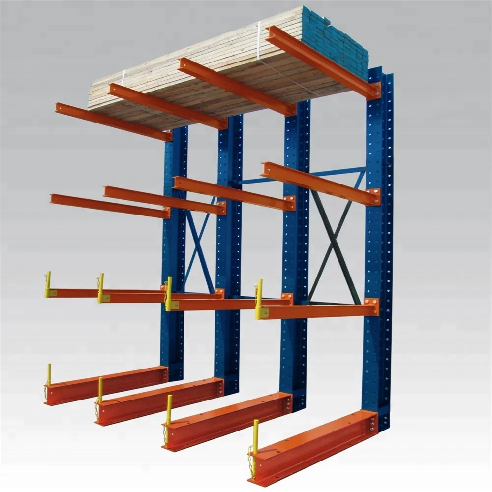 Homemade Cantilevered Shelving for Shipping Containers