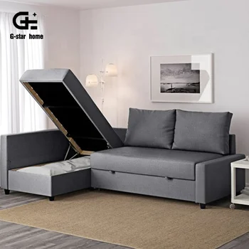 Functional L Shape Lounge Sofa Bed Furniture With Storage For Home ...