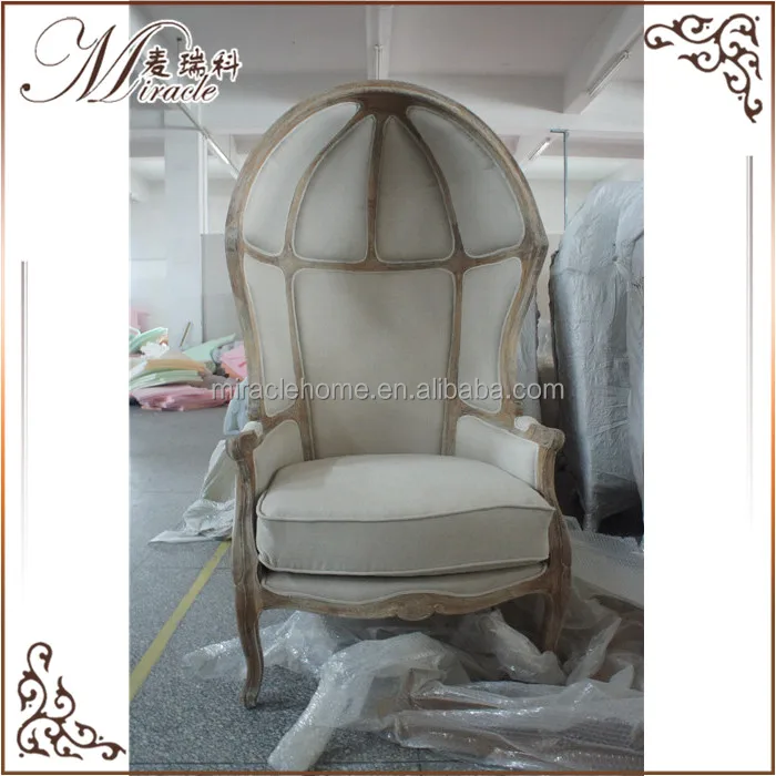 Античный полукупольный стул из массива дерева для отеля