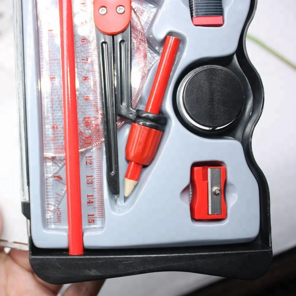 Набор цветных пластиковых компасов для рисования