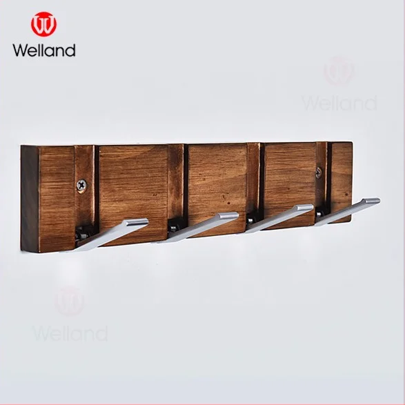 wood and metal coat hooks