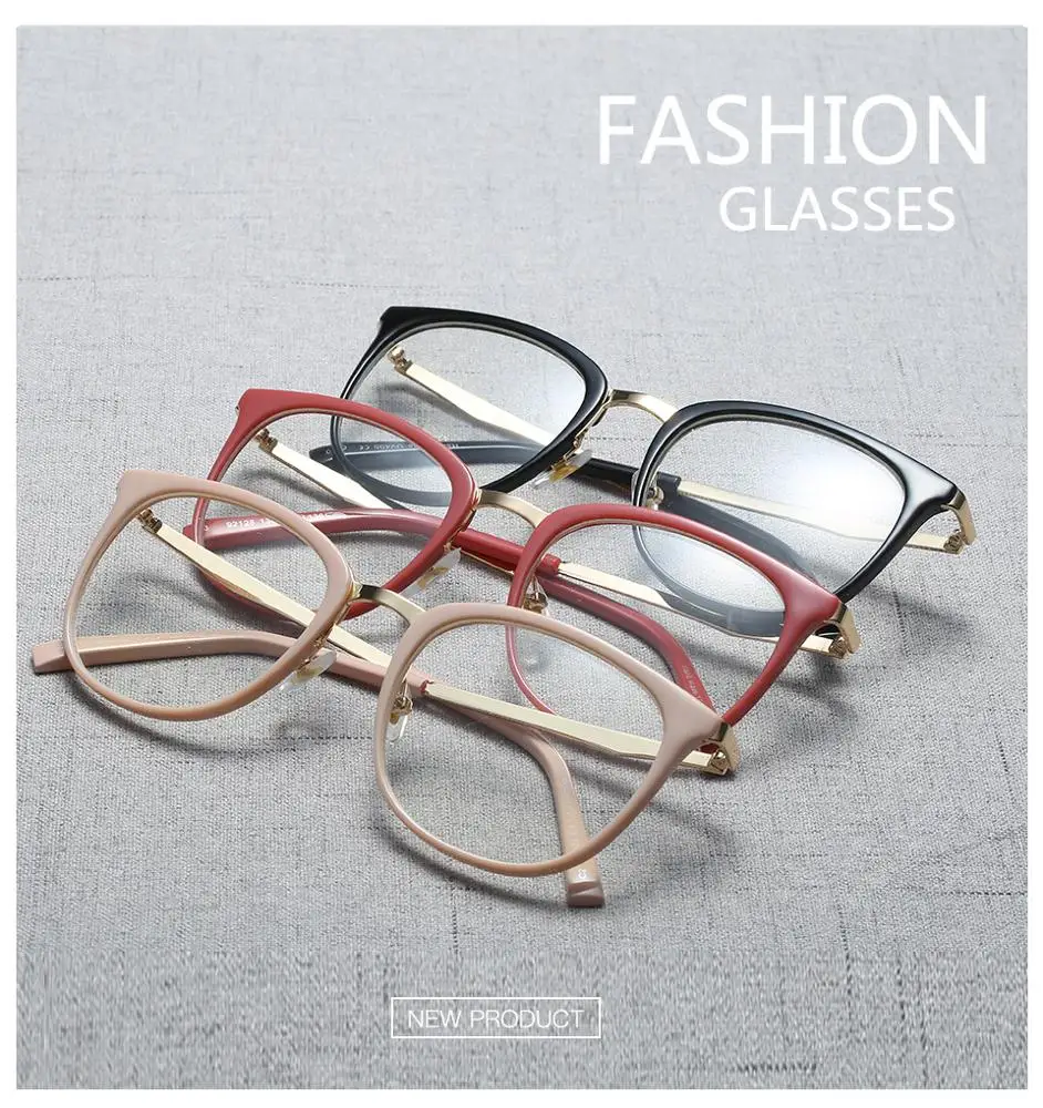 Sparloo 2036 Vintage Retro Fashion Eye Frame Kacamata Optik Logam