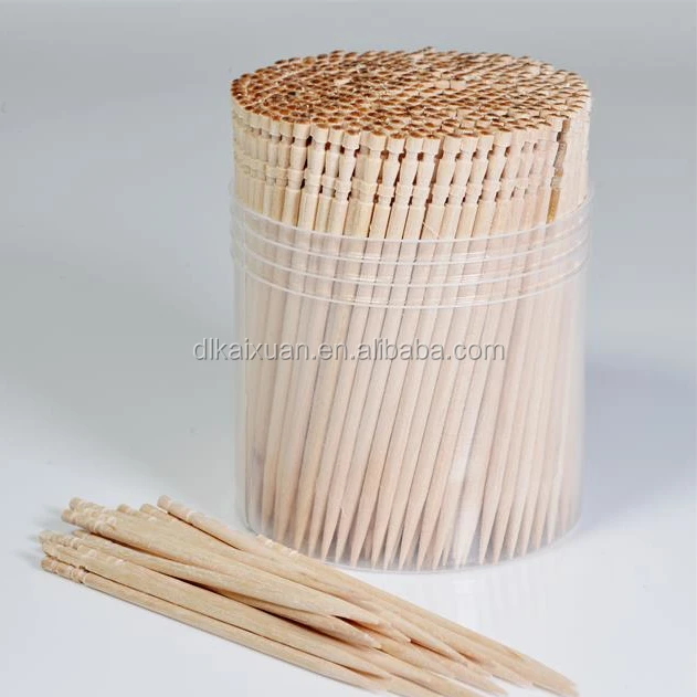 Wholesale 2.2*65 mm carved  Eco Friendly disposable  dental Wooden toothpick