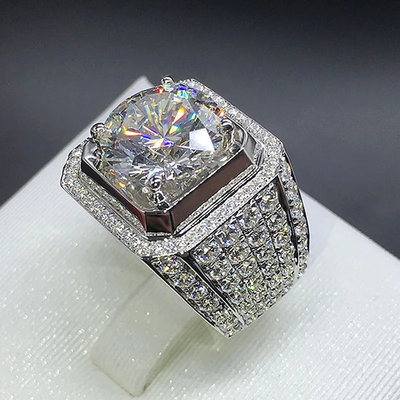 full diamond mens ring