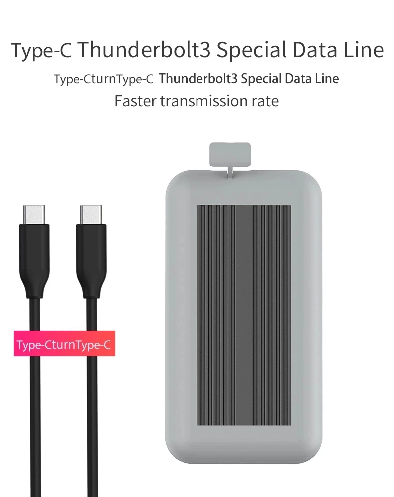 Тепловыделение 40 Гбит/с Thunderbolt3 PCIe твердотельный накопитель NVME M2 ключ ssd корпус