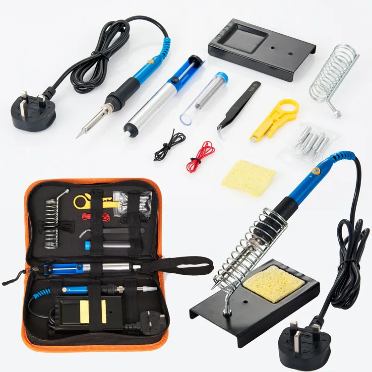 14Pcs Soldering Tips Iron Kit Electronic Adjustable Temperature Welding Tool Set 