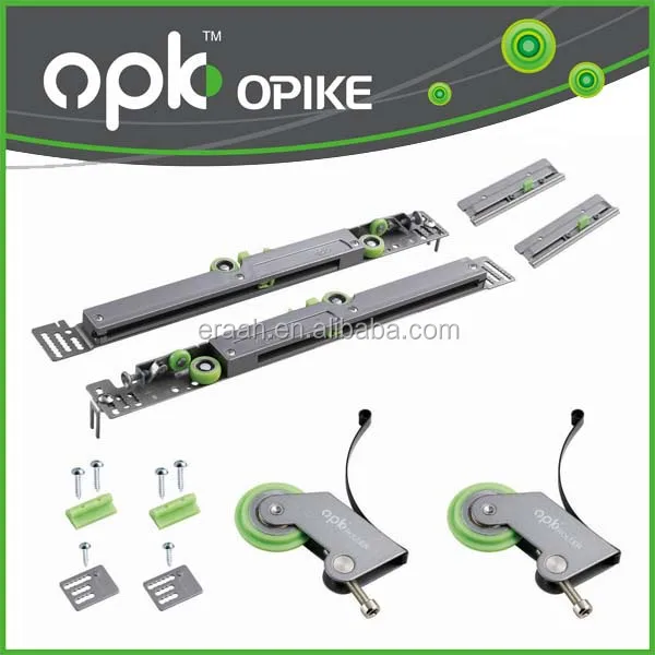 OPK Modern Design Soft Close Sliding Roller with Damper for Cabinets Doors in Bedroom Living Room Kitchen Dining Home Furniture