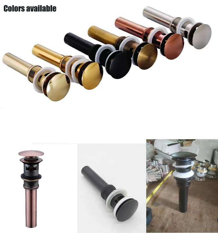 Brass Personalized customization  Push Down Pop Up Sink Drain Drainer